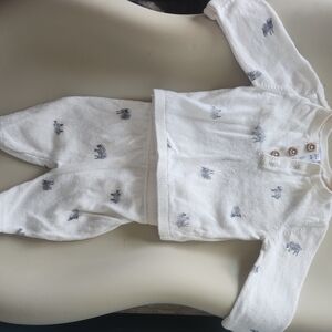 Carter's Cream Baby Outfit with Animal Design